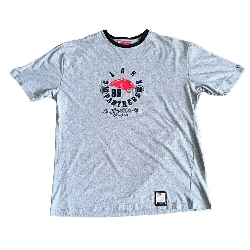 Clark Atlanta University T-Shirt Men's Size 3XL Gray Panthers Embroidered Y2K